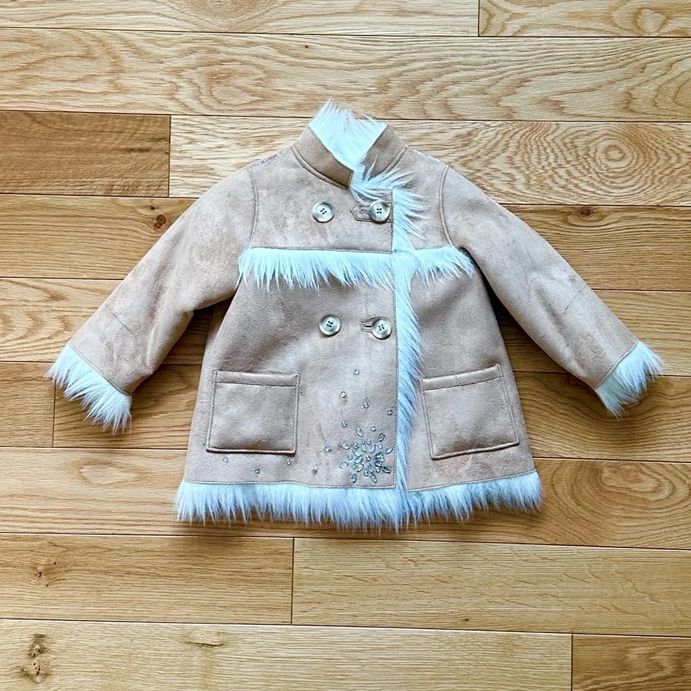 NWT Charabia France faux sherling coat - Picture 8 of 9